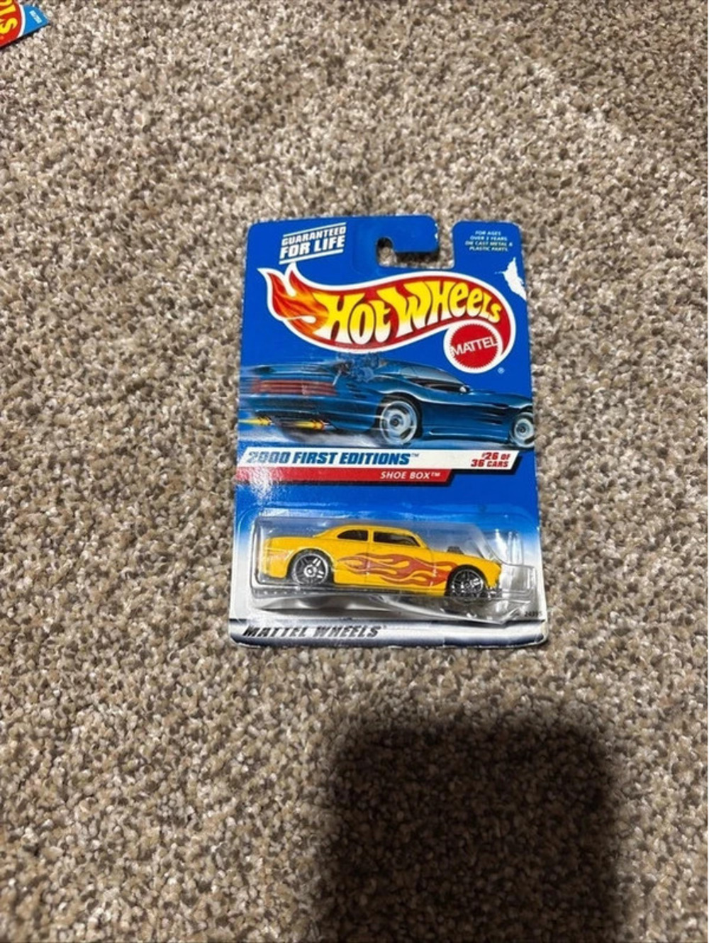Hot Wheels 2000 First Editions #26 of 36 Cars Shoe Box 2000 #086 Yellow